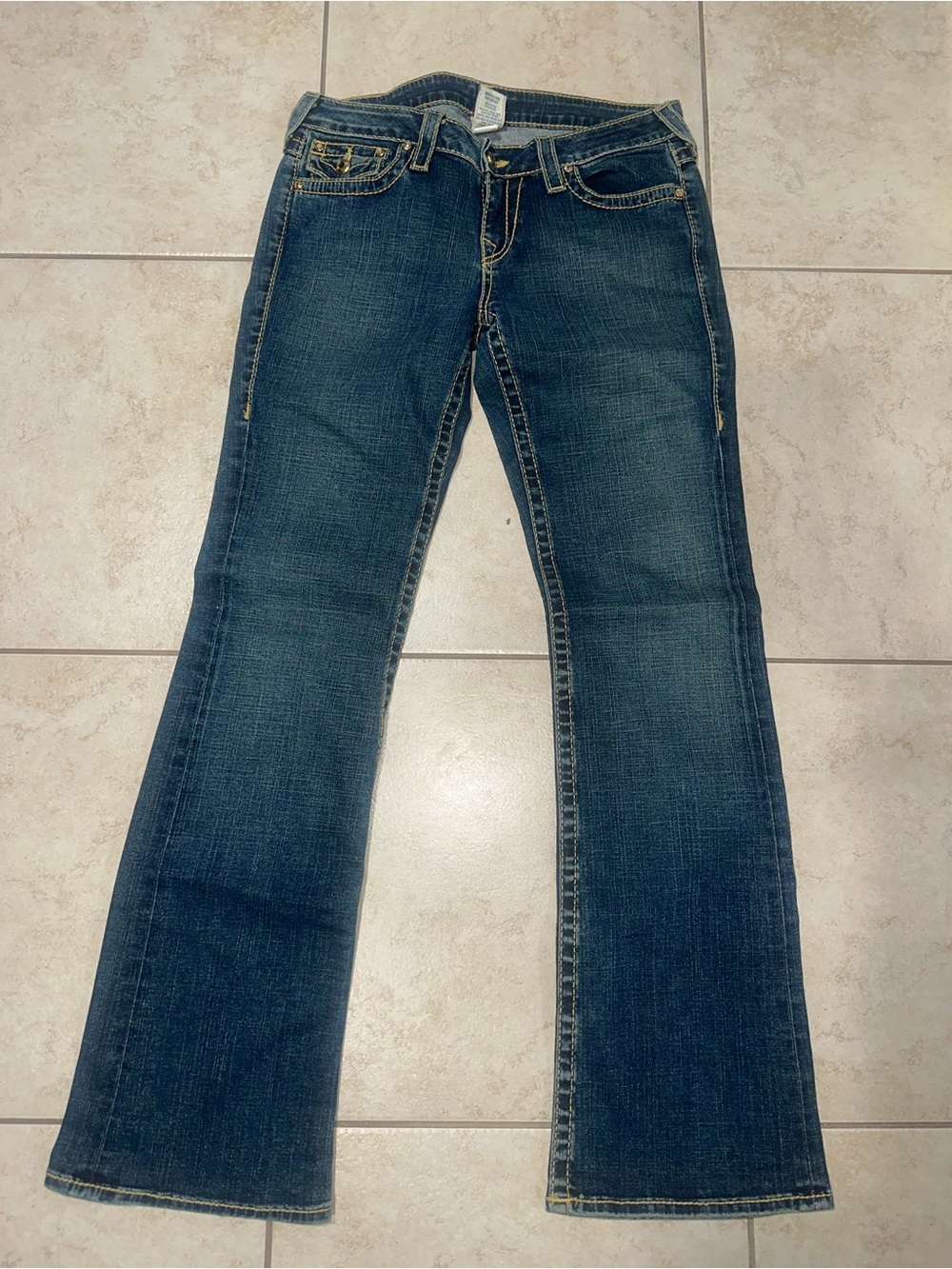 True Religion Joey Flare Bootcut Jeans Women’s Size 30 Dark Wash Y2K